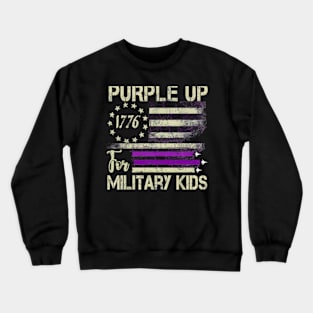 Purple Up For Military Military Child Month Crewneck Sweatshirt